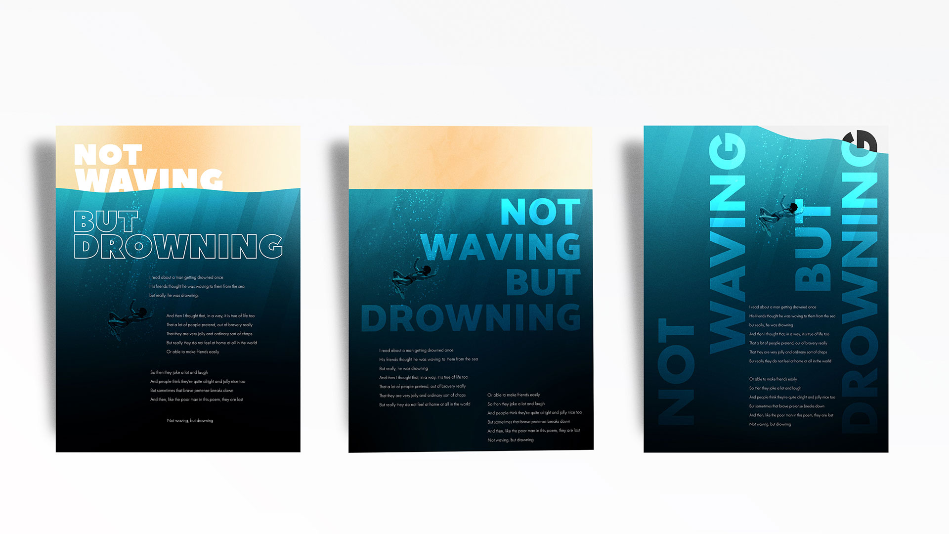 Affiches Not Waving But Drowning